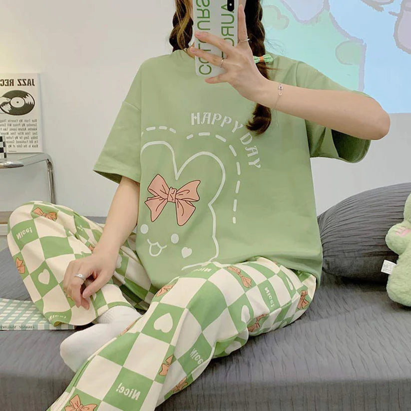 Happy Day Printed Night Suits
