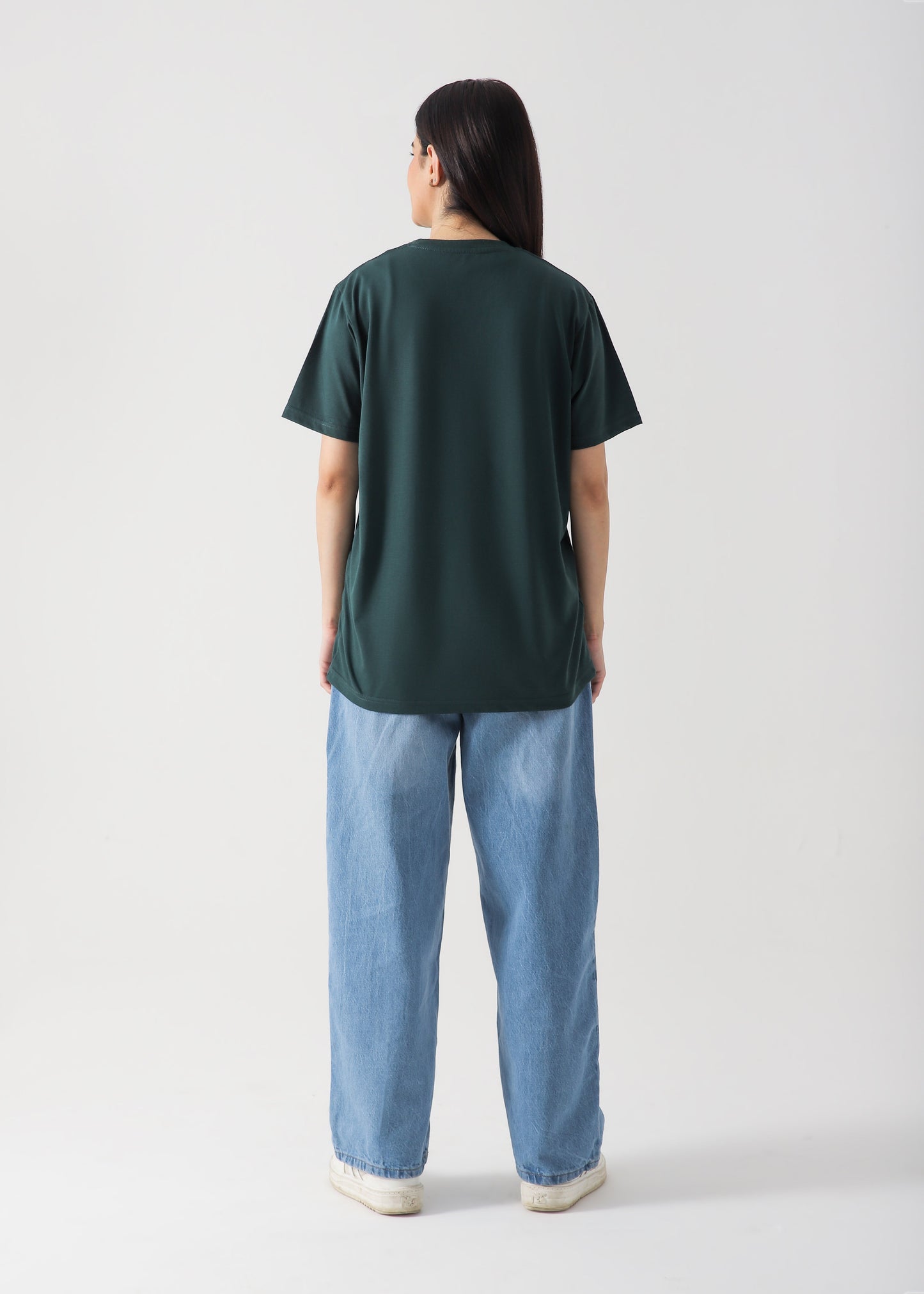 Sea.Sand.Silence Printed T-Shirt-Bottle Green