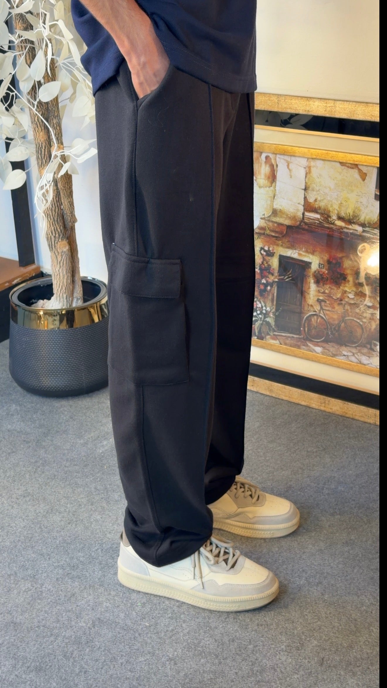 Black Pocket Cargo Trouser