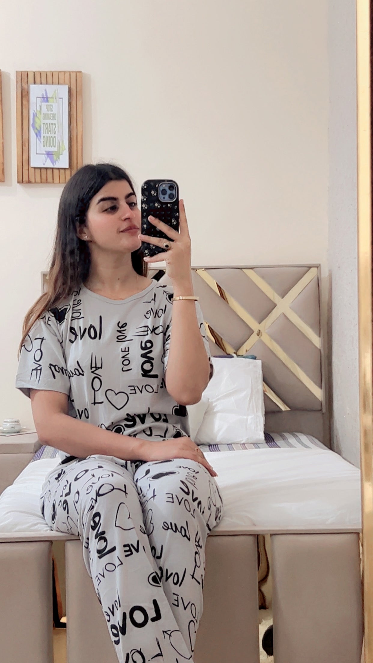 Skin Love Printed Pj Suit