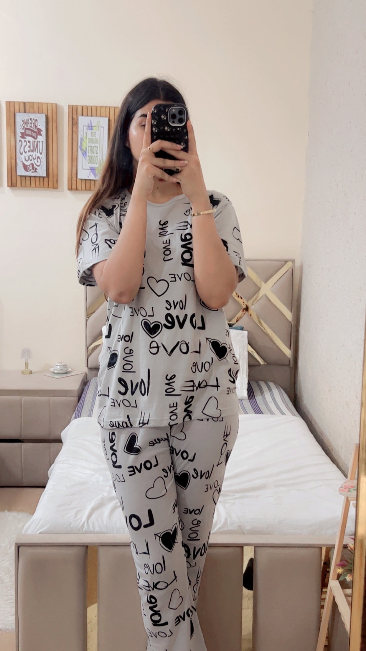Skin Love Printed Pj Suit