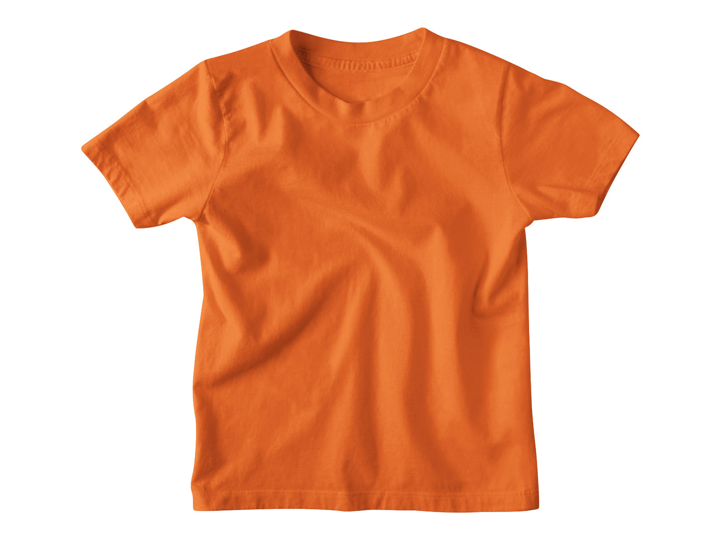 Orange Plain T-Shirt for kids