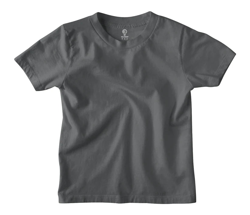 Steel Grey Plain T-Shirt for kids
