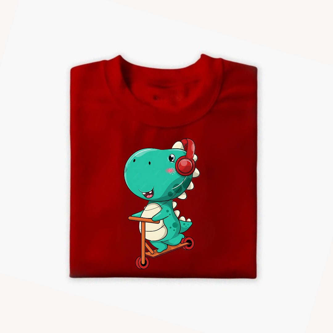 Little Dino Printed T-Shirt For Kids