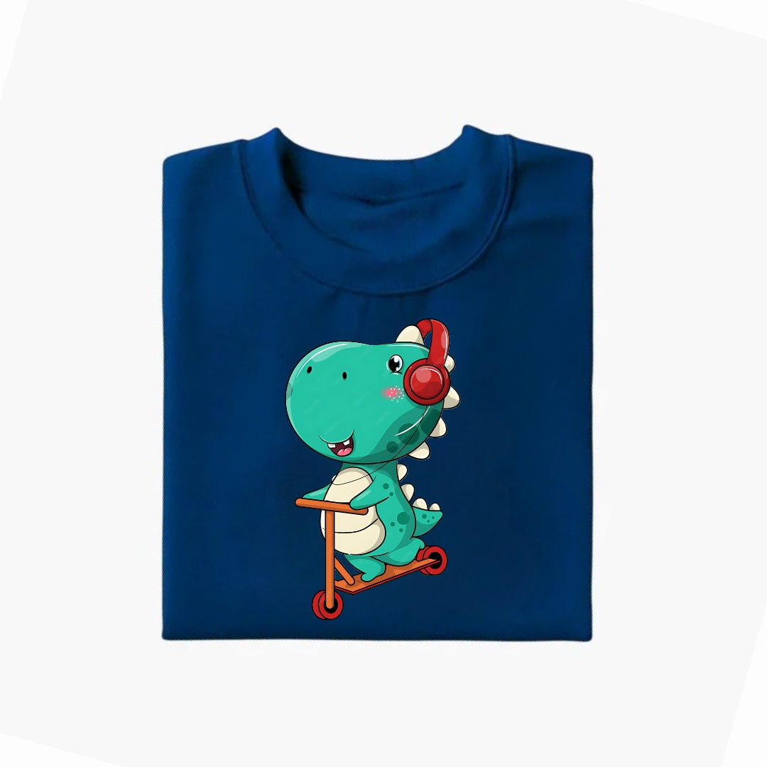 Little Dino Printed T-Shirt For Kids