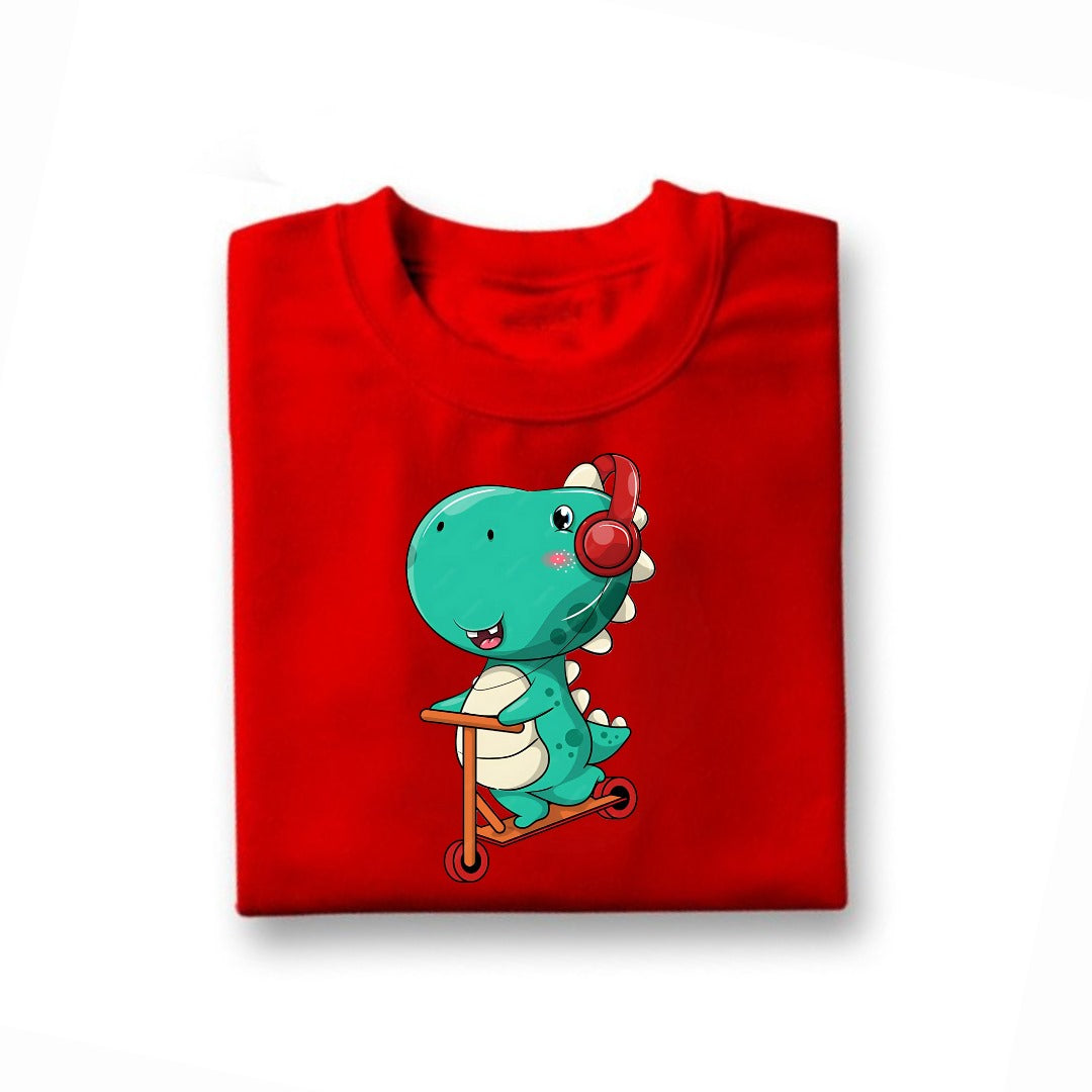 Little Dino Printed T-Shirt For Kids