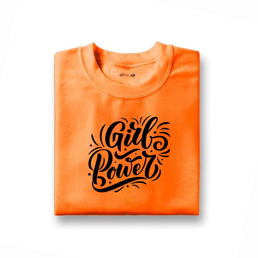 Girl Power Printed T-Shirt For Kids