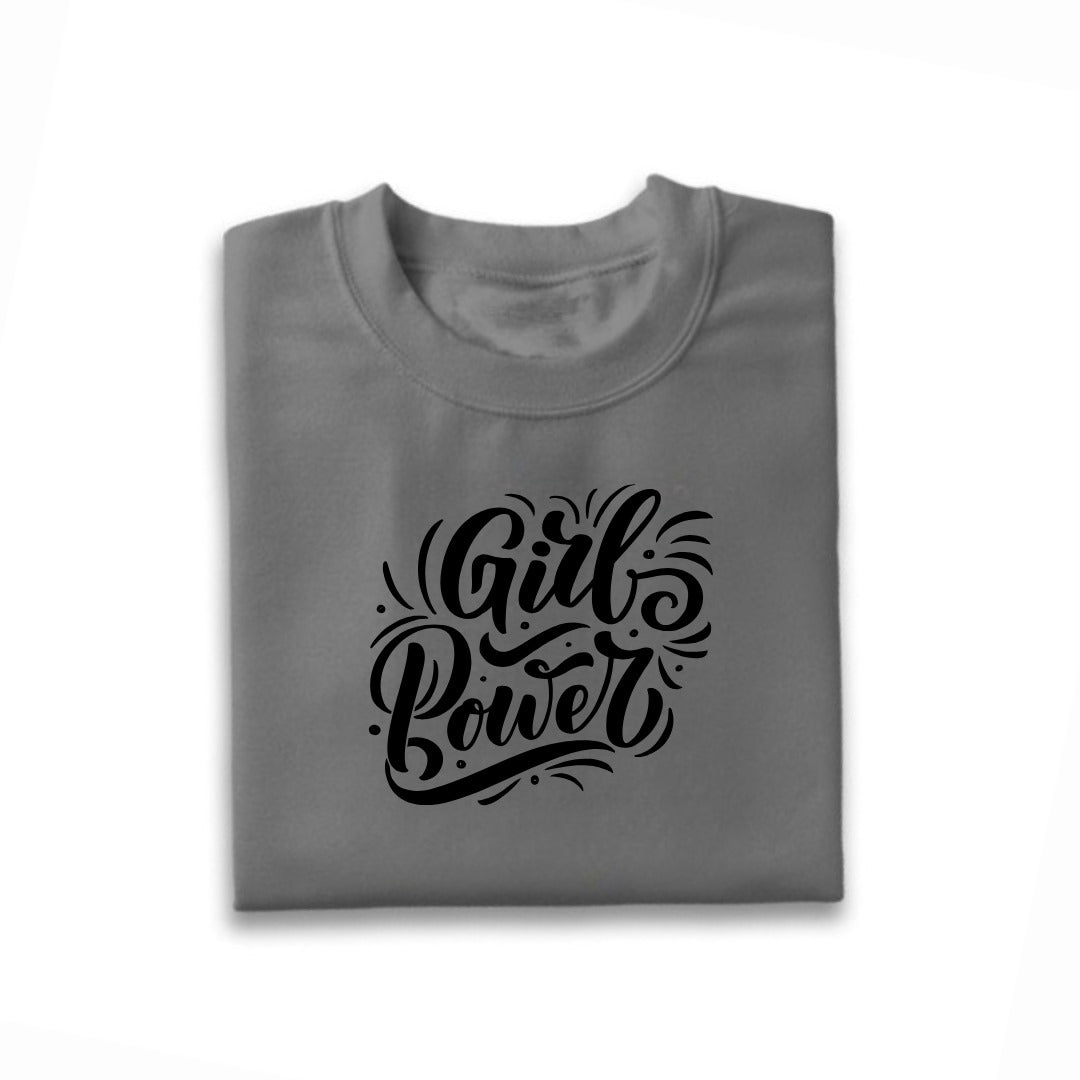 Girl Power Printed T-Shirt For Kids