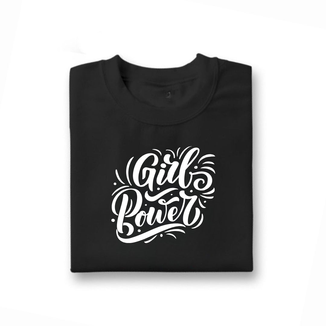 Girl Power Printed T-Shirt For Kids