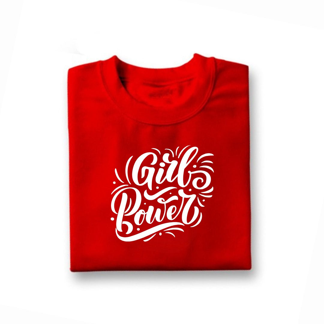 Girl Power Printed T-Shirt For Kids