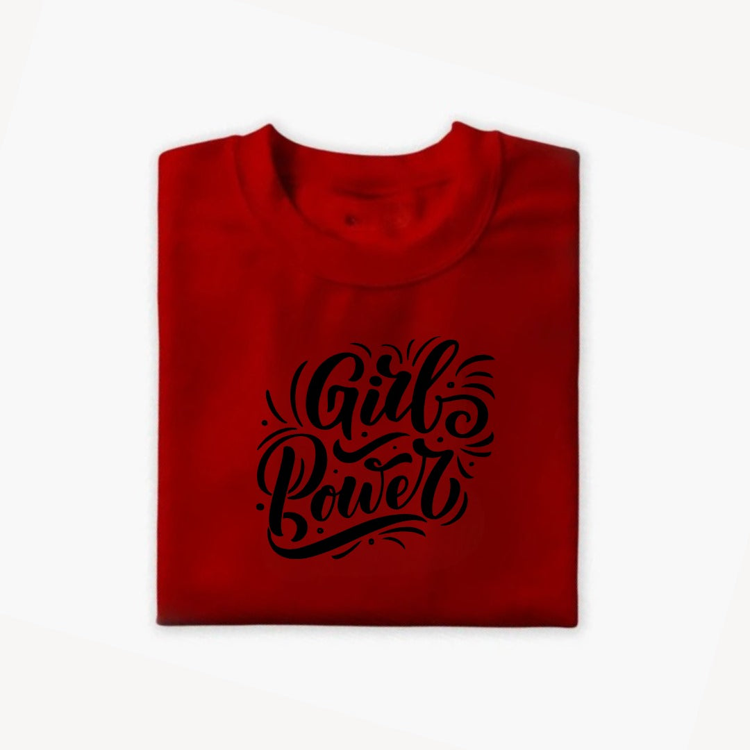 Girl Power Printed T-Shirt For Kids