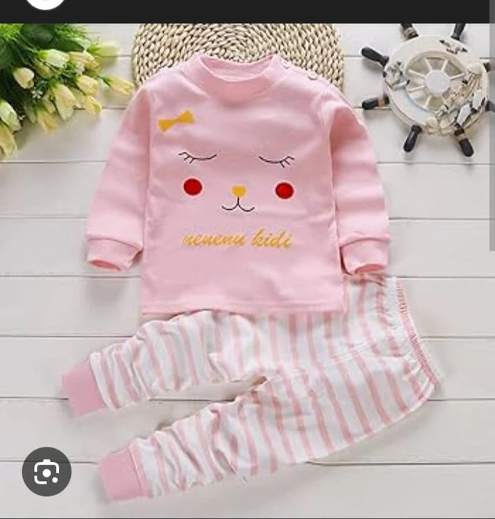 Pink Eyes Printed Fleece Kids Wear (Each)