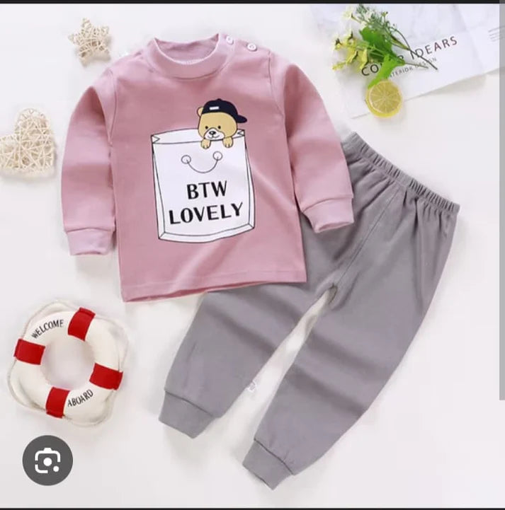 BTW Lovely Printed Fleece Kids Wear (Each)