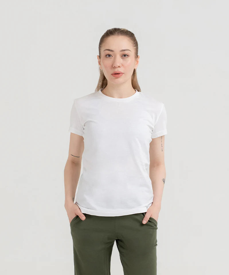 White  Basic t-shirt for women