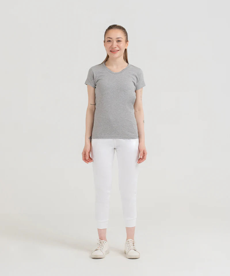 Heather Grey Basic t-shirt for women