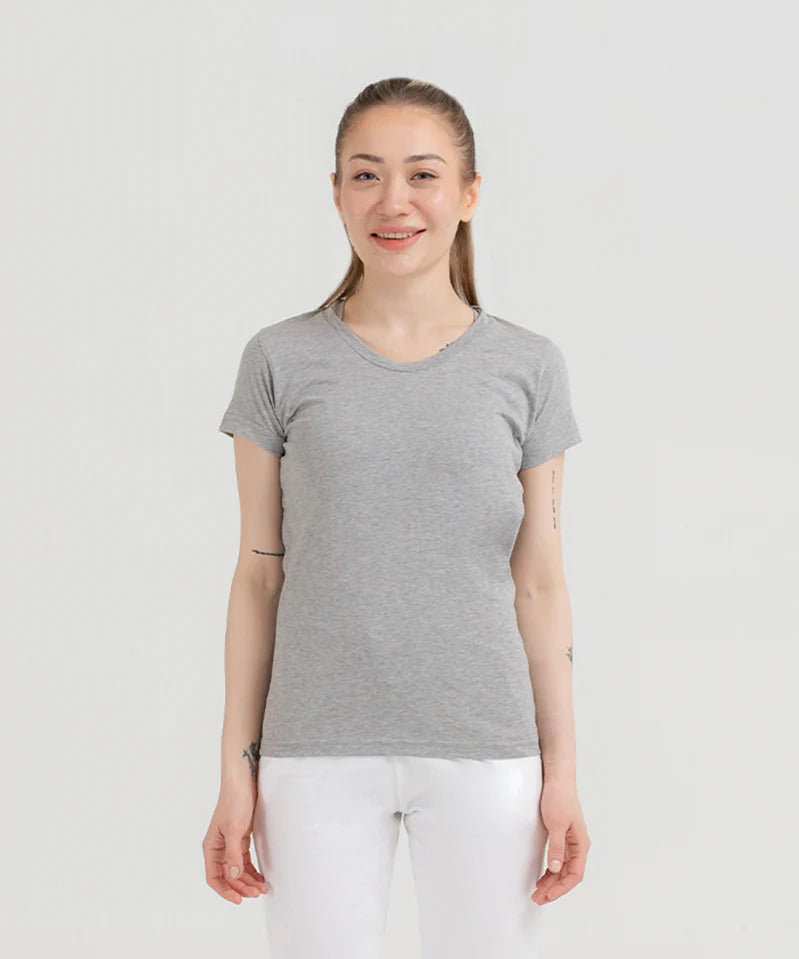 Heather Grey Basic t-shirt for women