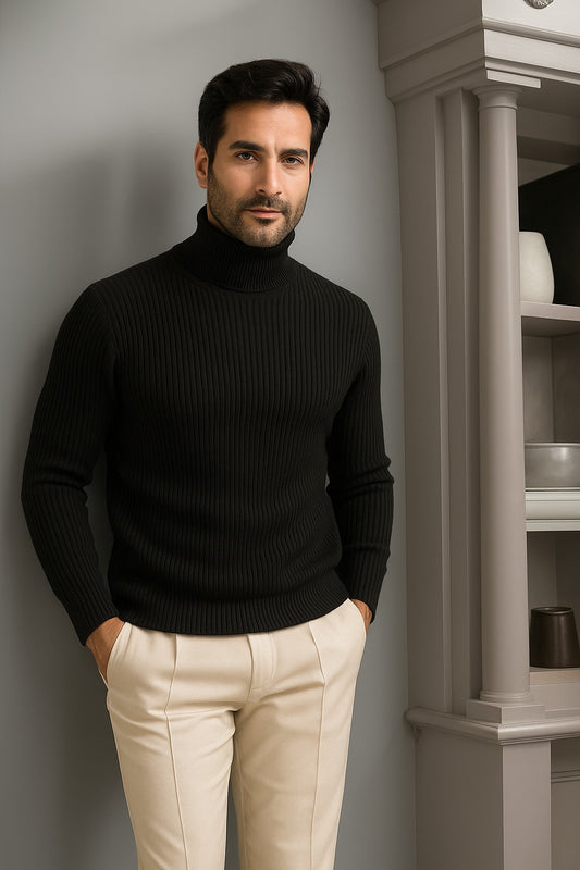 High Neck For Mens Black