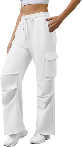 Off White Pocket Cargo Trouser For Women's