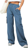 Navy Blue Pocket Cargo Trouser For Women's
