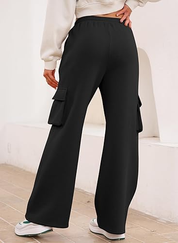 Black Pocket Cargo Trouser For Women's