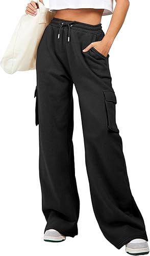 Black Pocket Cargo Trouser For Women's