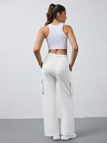 Off White Pocket Cargo Trouser For Women's