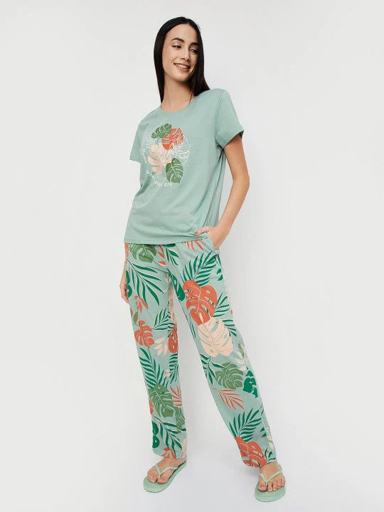 Tropical  Printed Pj set