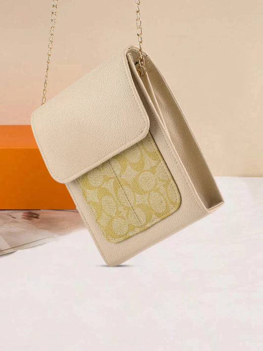 COACH MOBILE POUCH CROSSBODY - BEIGE