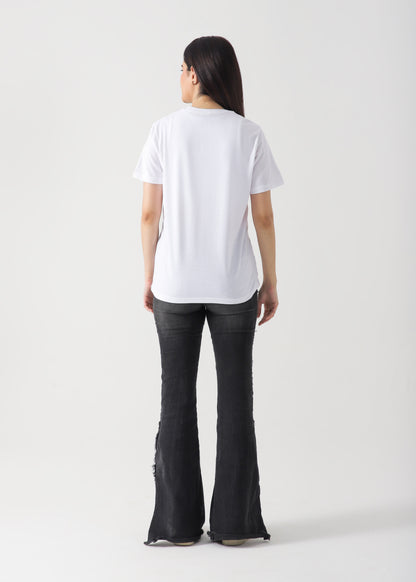 Break The Rules Printed T-Shirt - White