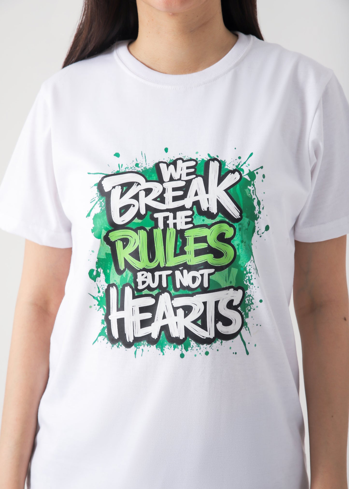 Break The Rules Printed T-Shirt - White