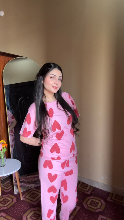 Pink Dilber Printed  Pj set