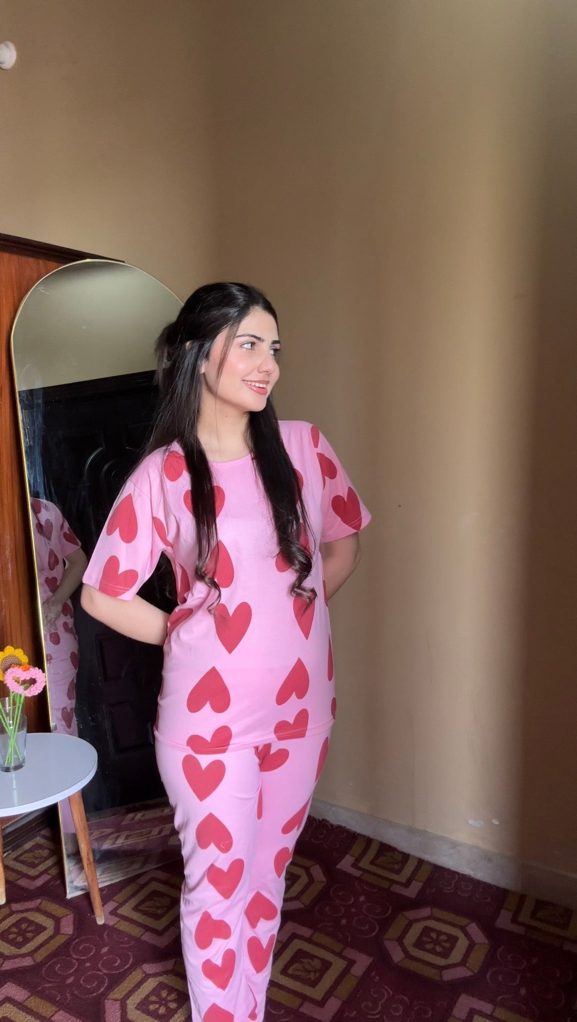 Pink Dilber Printed  Pj set