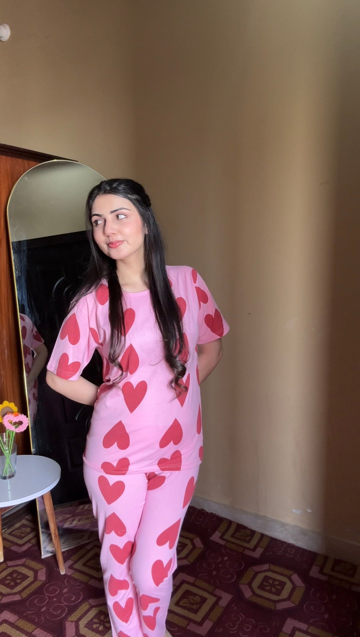 Pink Dilber Printed  Pj set