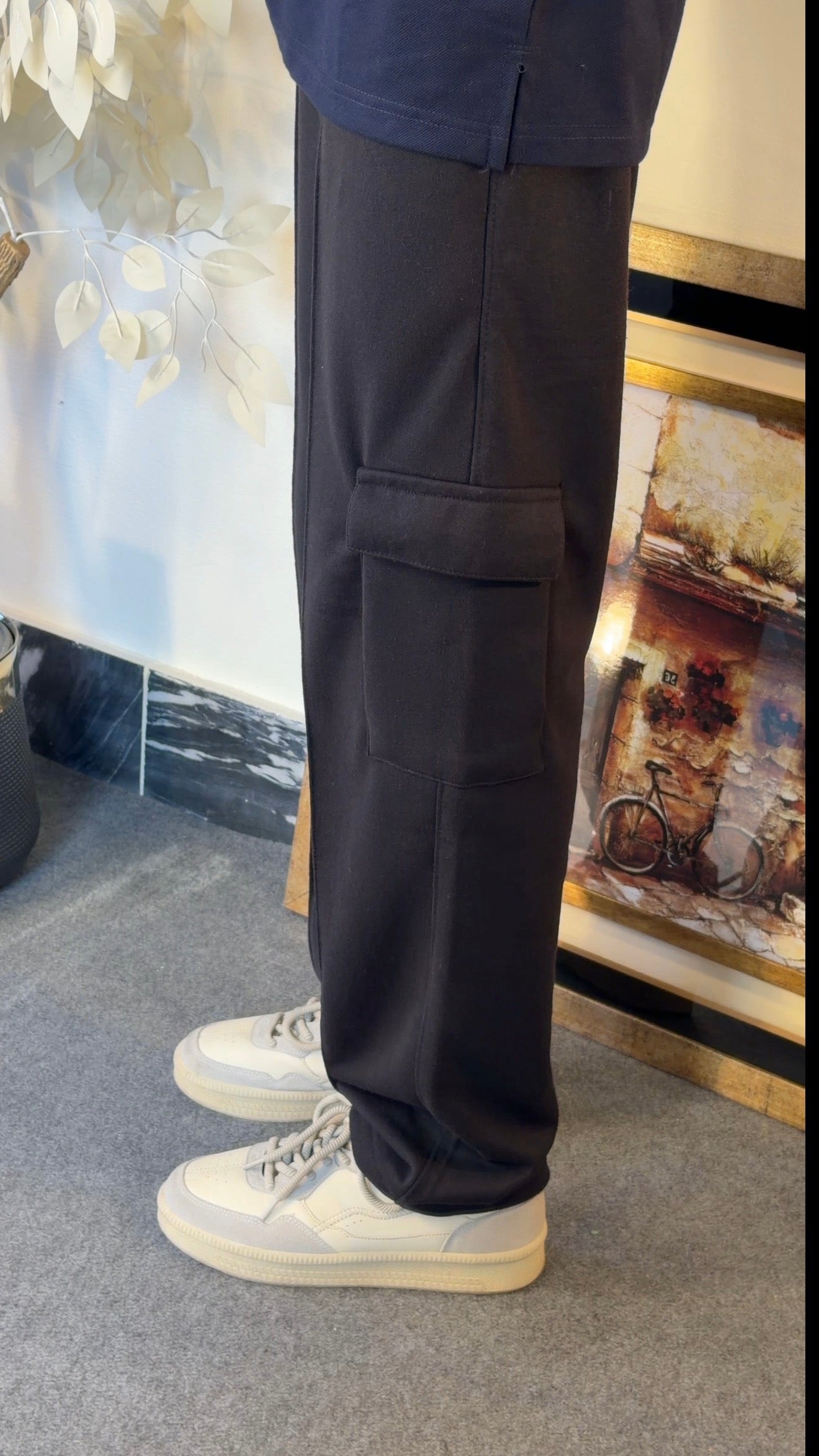 Black Pocket Cargo Trouser
