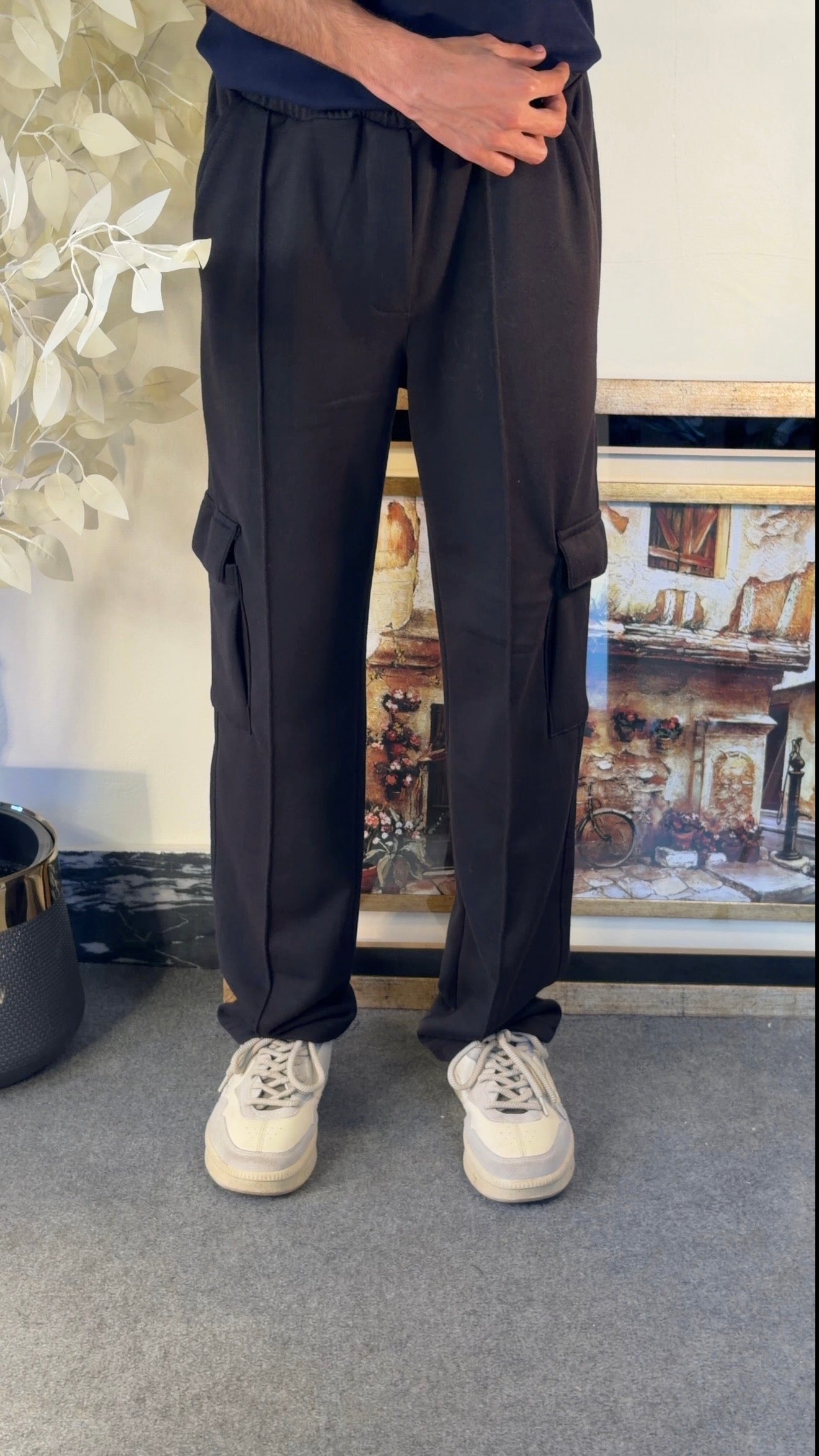 Black Pocket Cargo Trouser