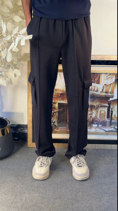 Black Pocket Cargo Trouser