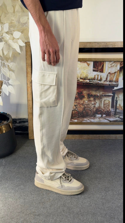 Beige Pocket Cargo Trouser