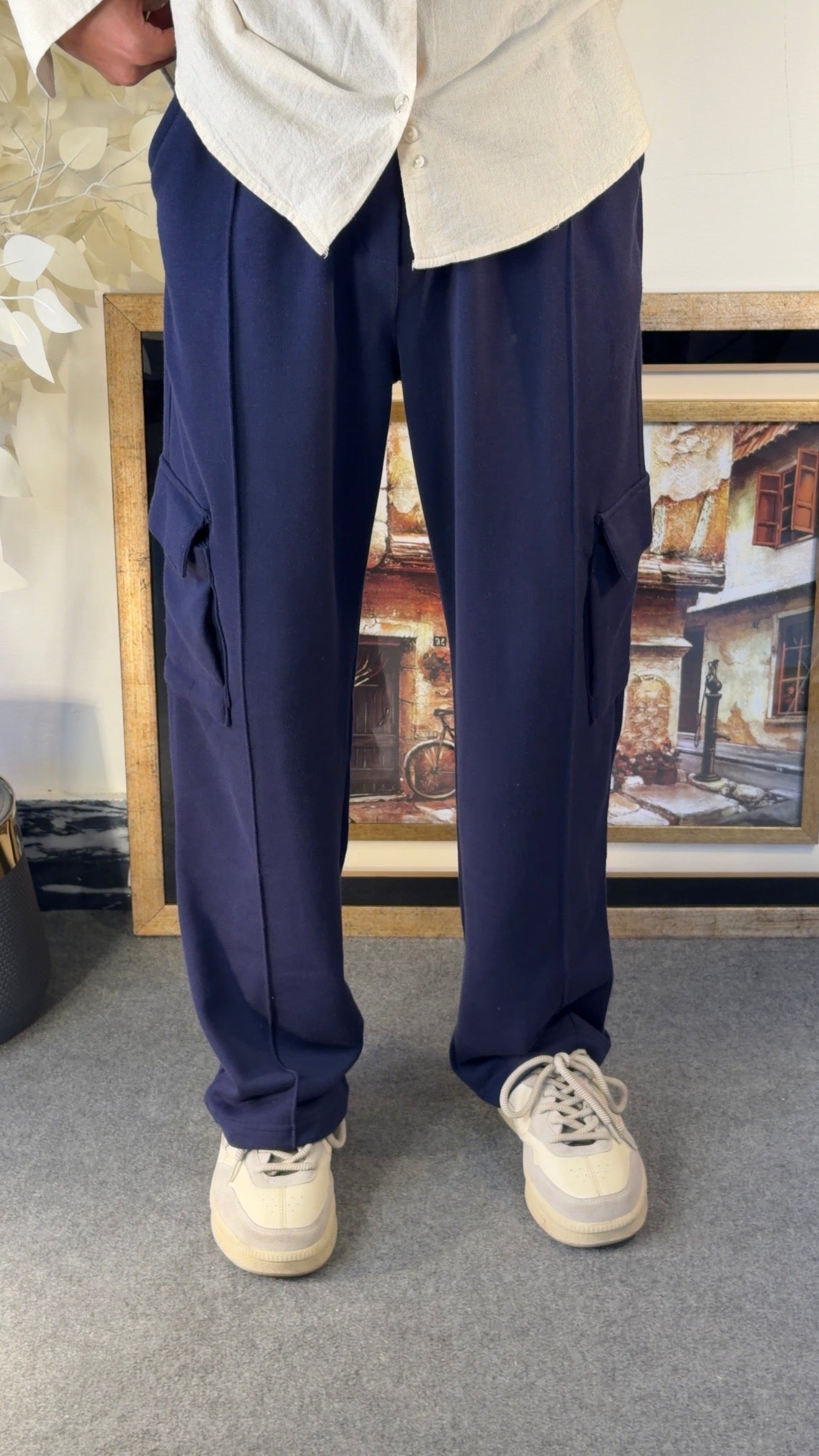 Navy Blue Pocket Cargo Trouser