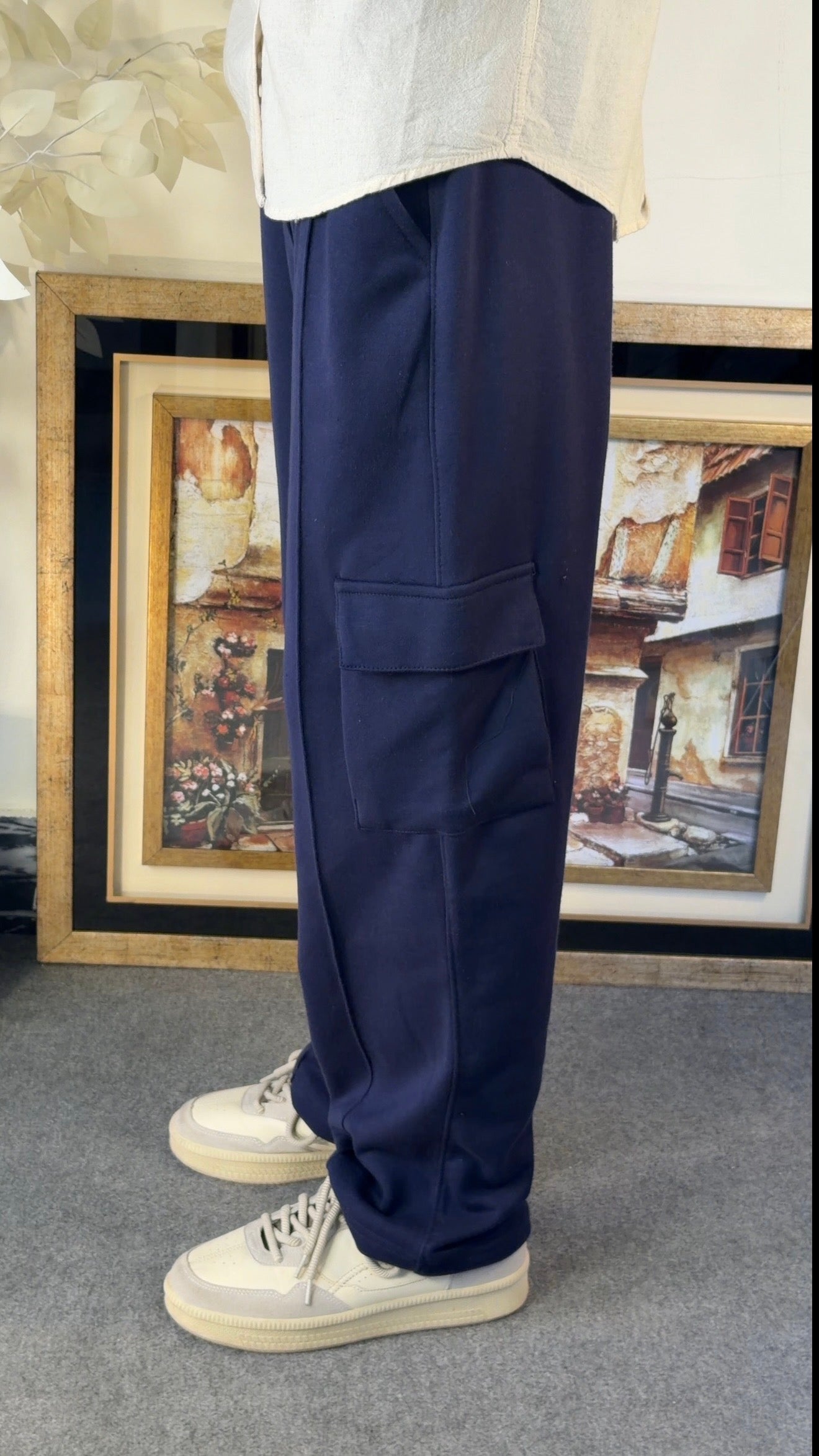 Navy Blue Pocket Cargo Trouser
