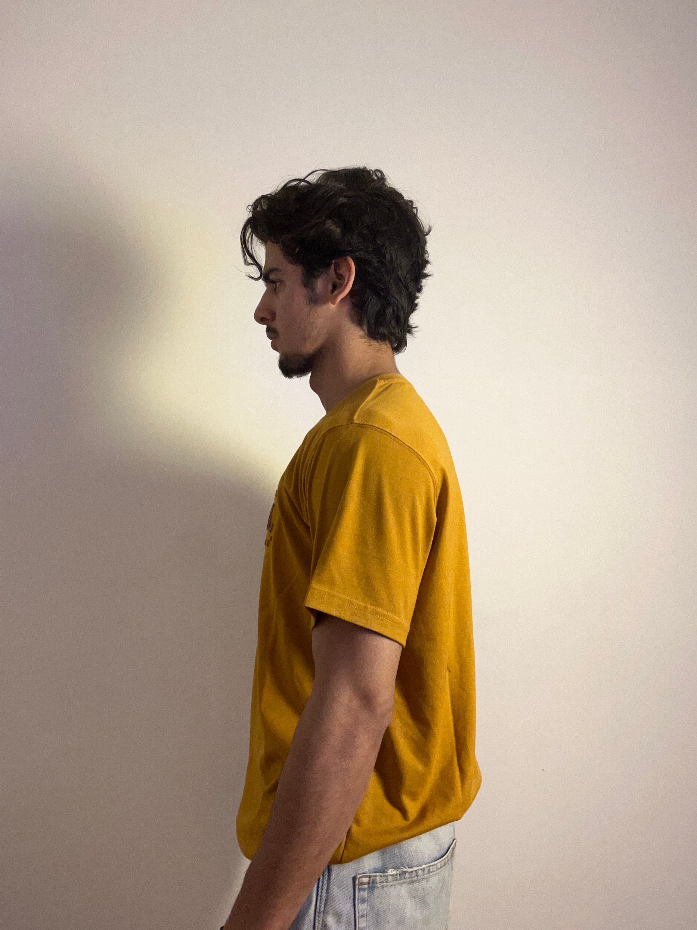 Mustard Jordan Embossed T-shirt