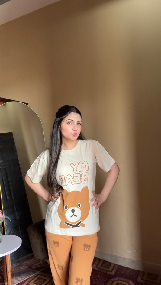 My Bear  Printed Pj set