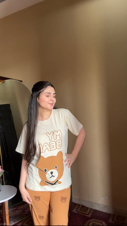 My Bear  Printed Pj set