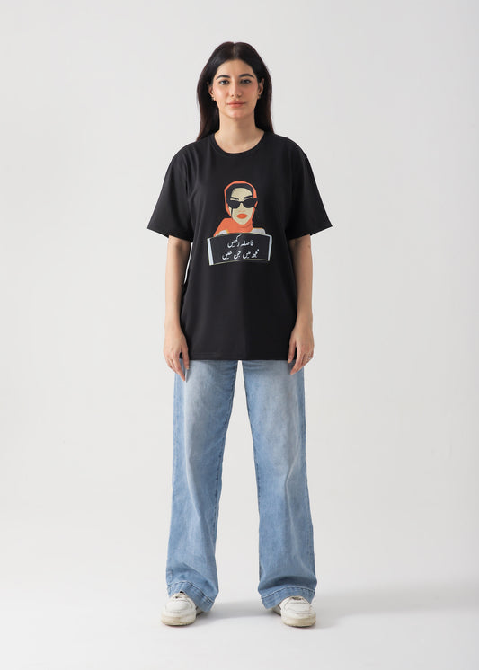 Jin Printed T-Shirt - Black