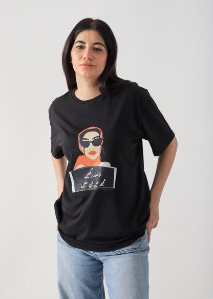 Jin Printed T-Shirt - Black