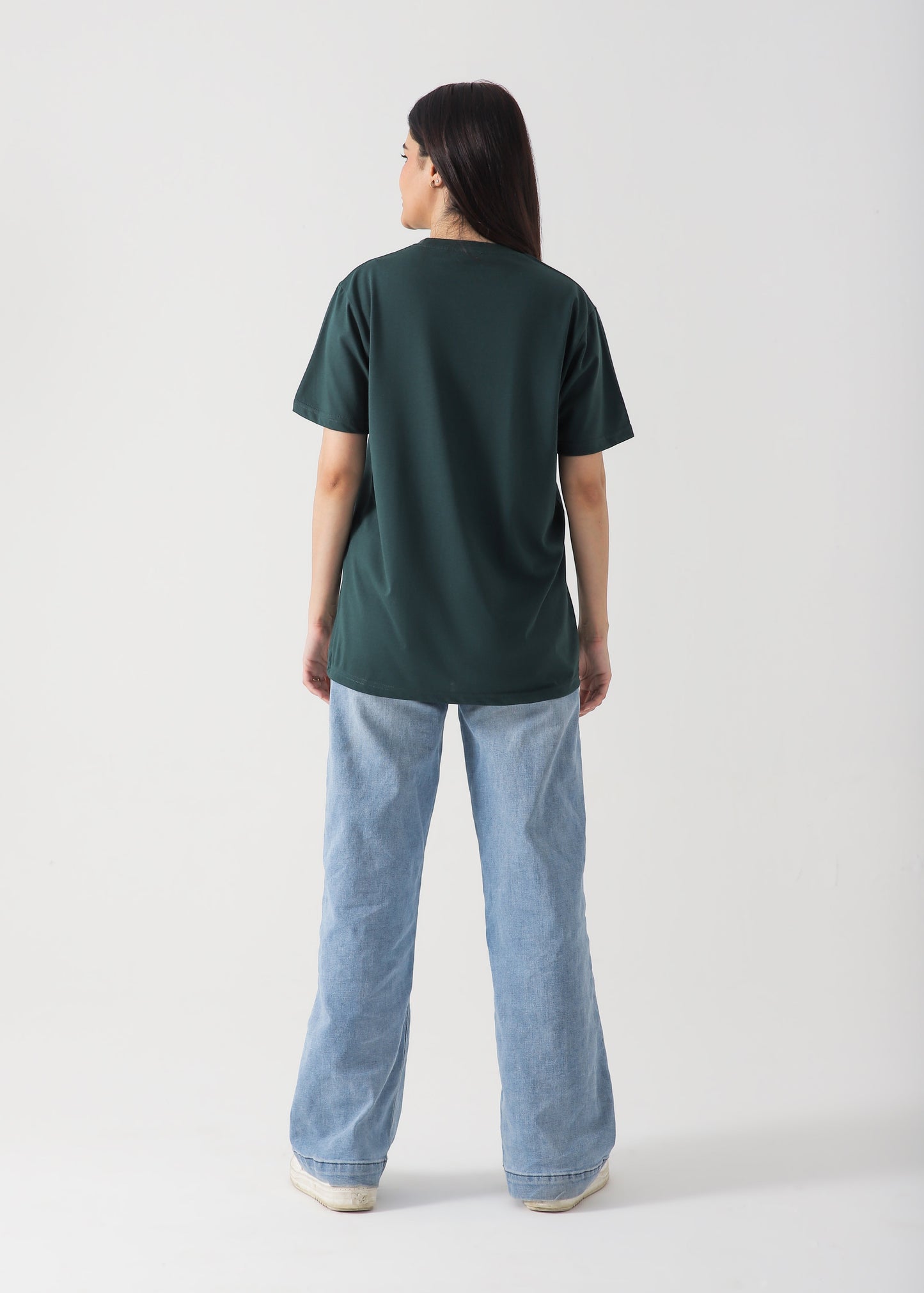 Wonders Printed T-Shirt -Bottle Green