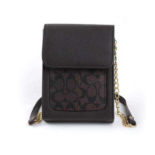 COACH MOBILE POUCH CROSSBODY - BLACK