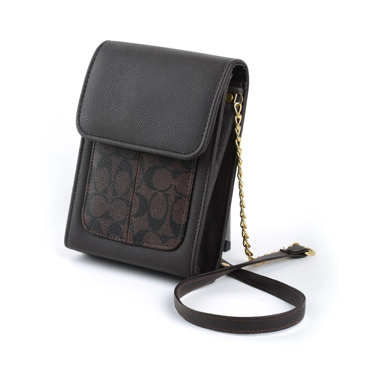 COACH MOBILE POUCH CROSSBODY - BLACK