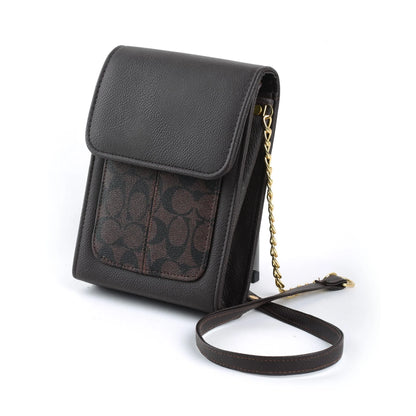 COACH MOBILE POUCH CROSSBODY - BLACK