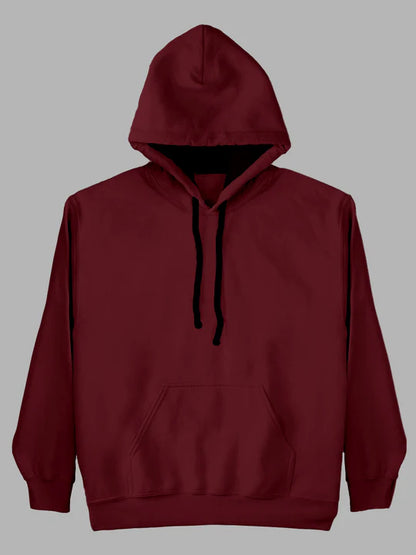 Maroon Plain Hoodie