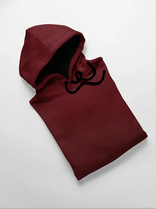 Maroon Plain Hoodie